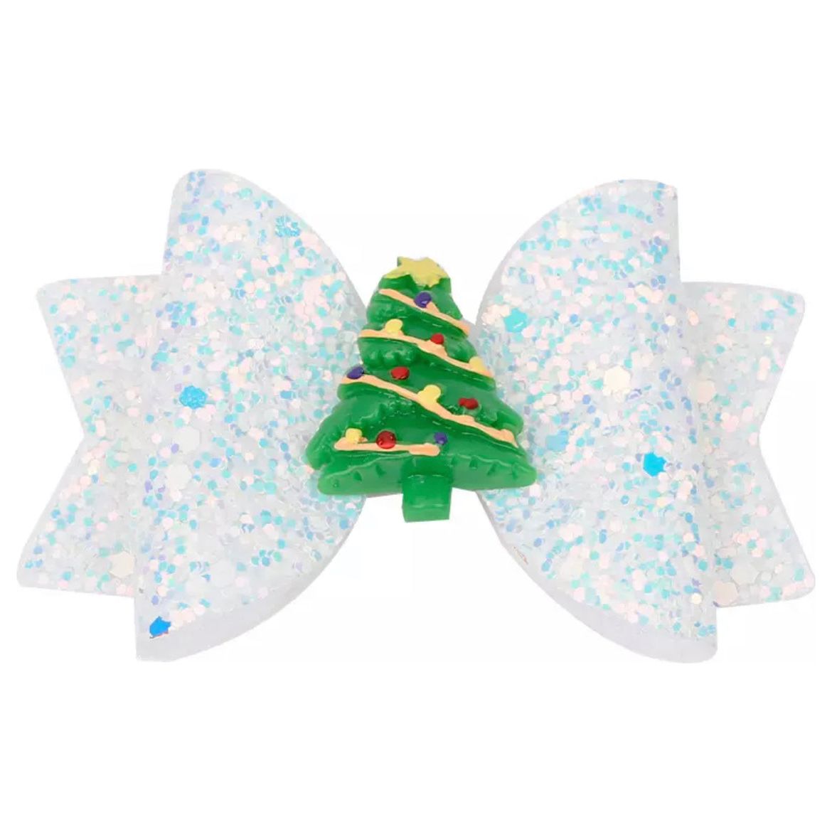 Christmas Hair Glitter Bows PEEK A BOO