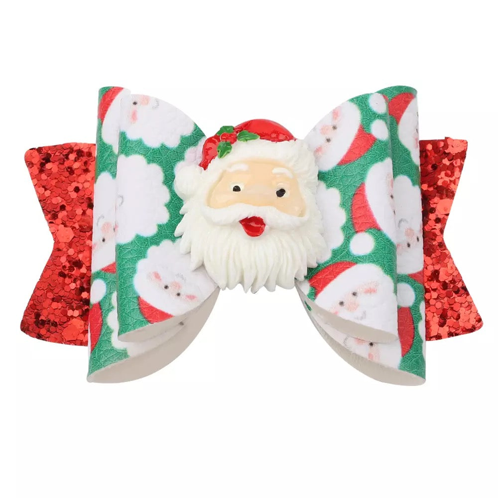 Christmas Hair Glitter Bows PEEK A BOO