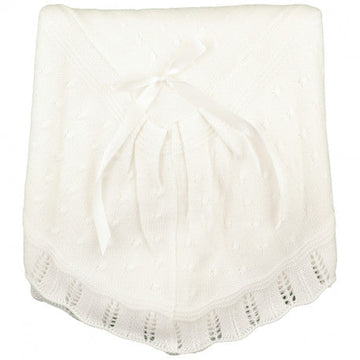 BABY GIRLS AND BOYS KNITTED SHAWL PEEK A BOO
