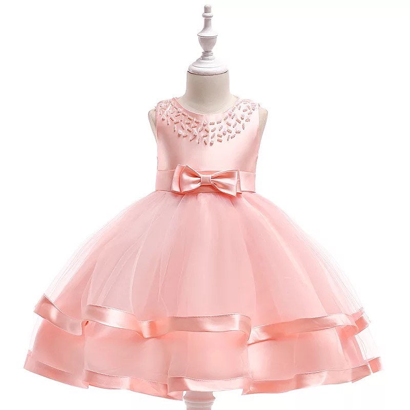 pink pearl girl dress