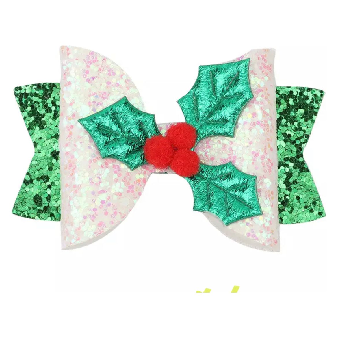 Christmas Hair Glitter Bows PEEK A BOO