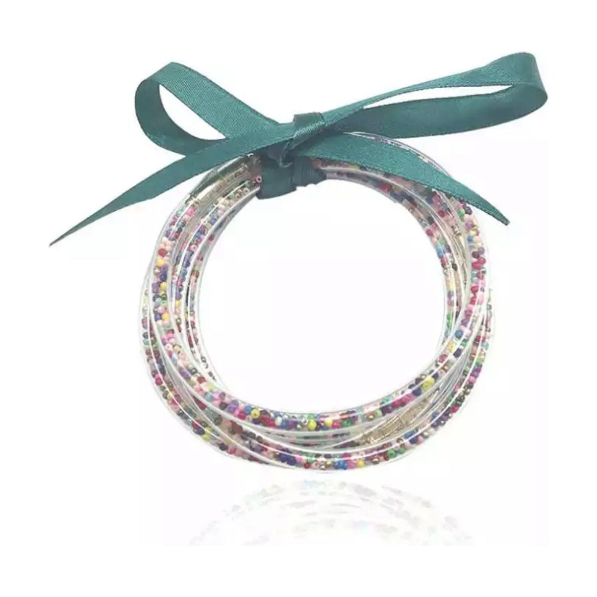 Ribbon Multicolor Beads Color Bangles PEEK A BOO