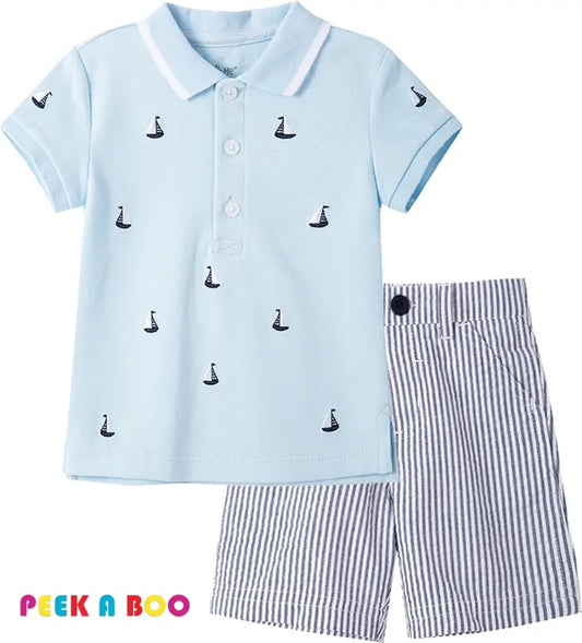 Sailboat Polo & Shorts Set
