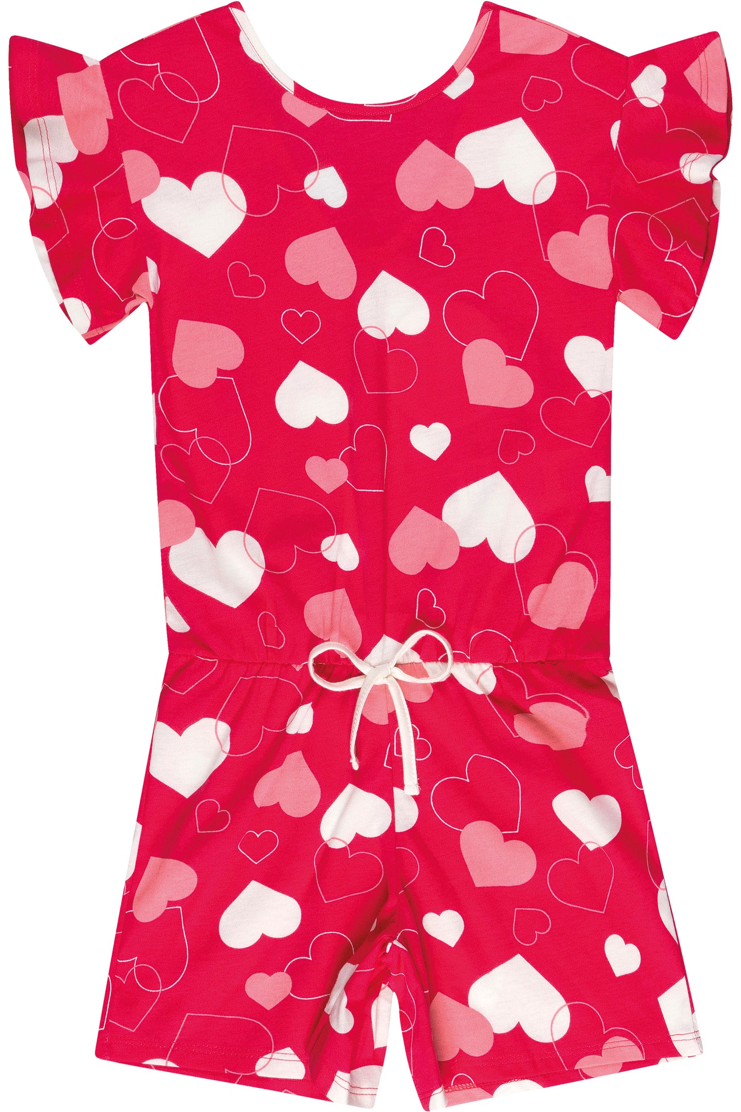 red heart short jumpsuit