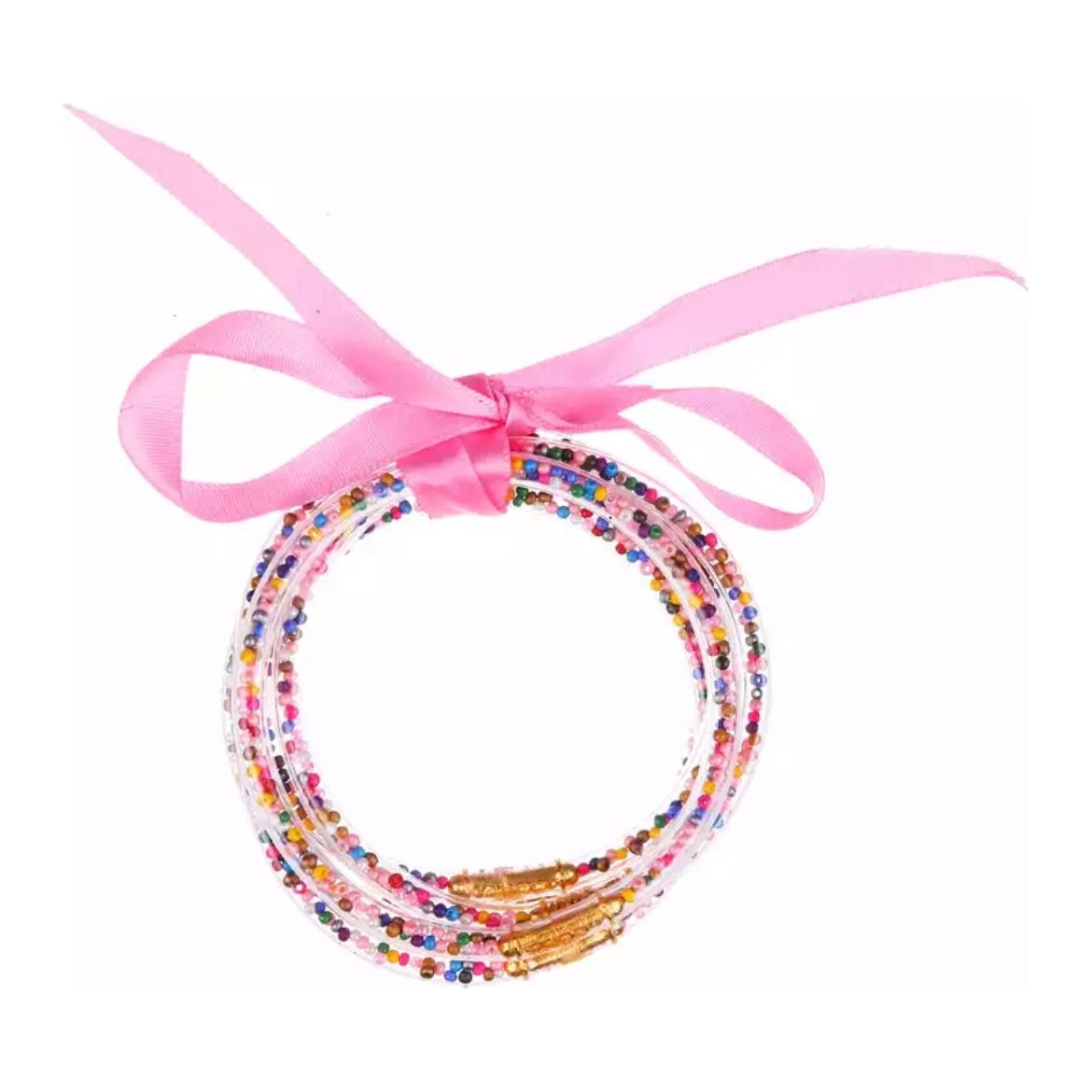 Ribbon Multicolor Beads Color Bangles PEEK A BOO