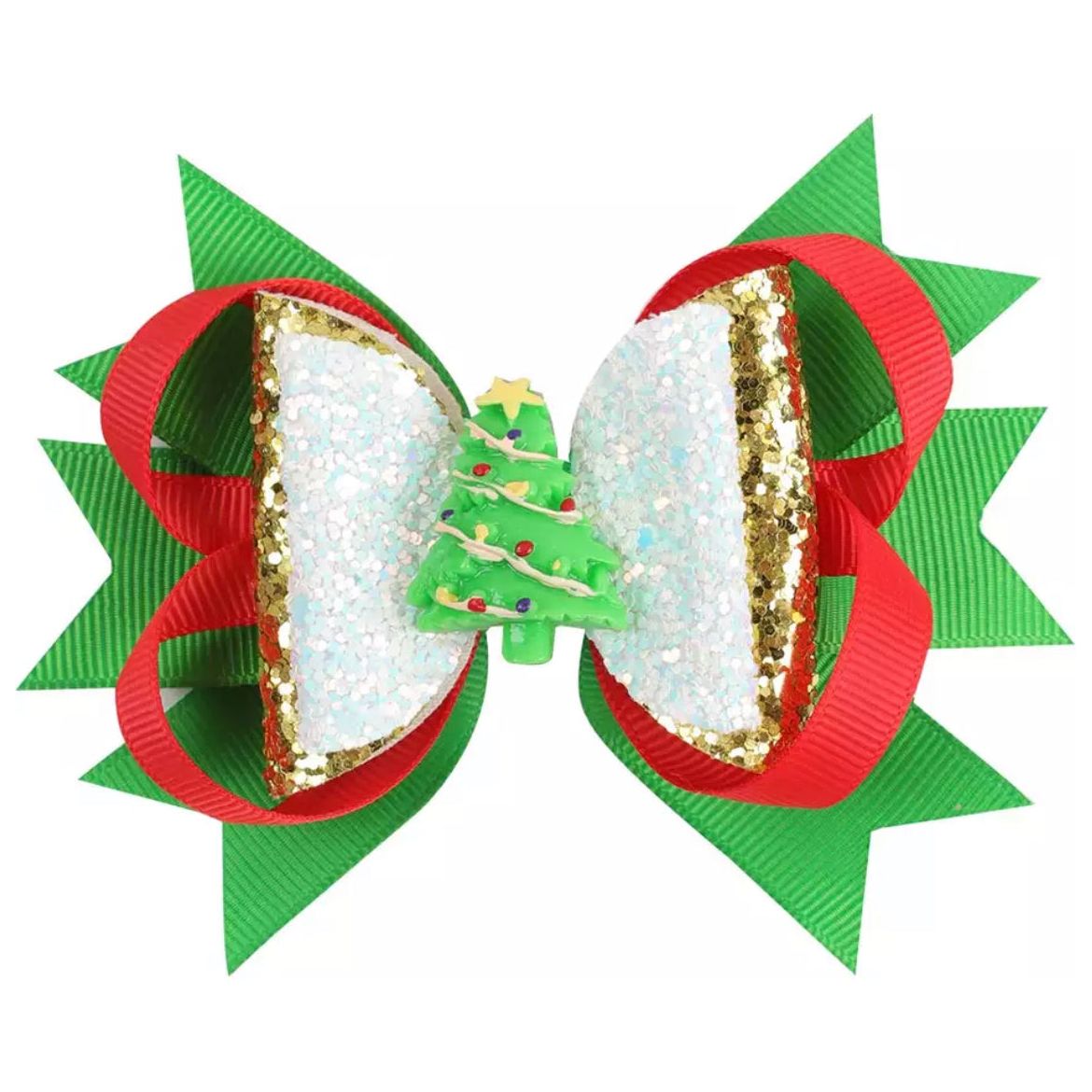 Christmas Hair Glitter Bows PEEK A BOO