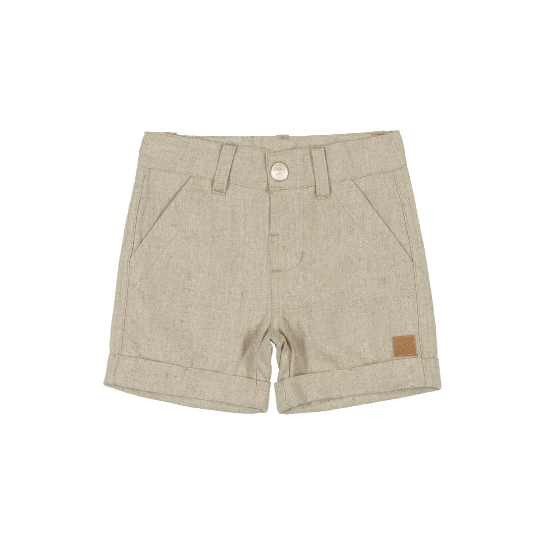 Khaki linen bermuda PEEK A BOO
