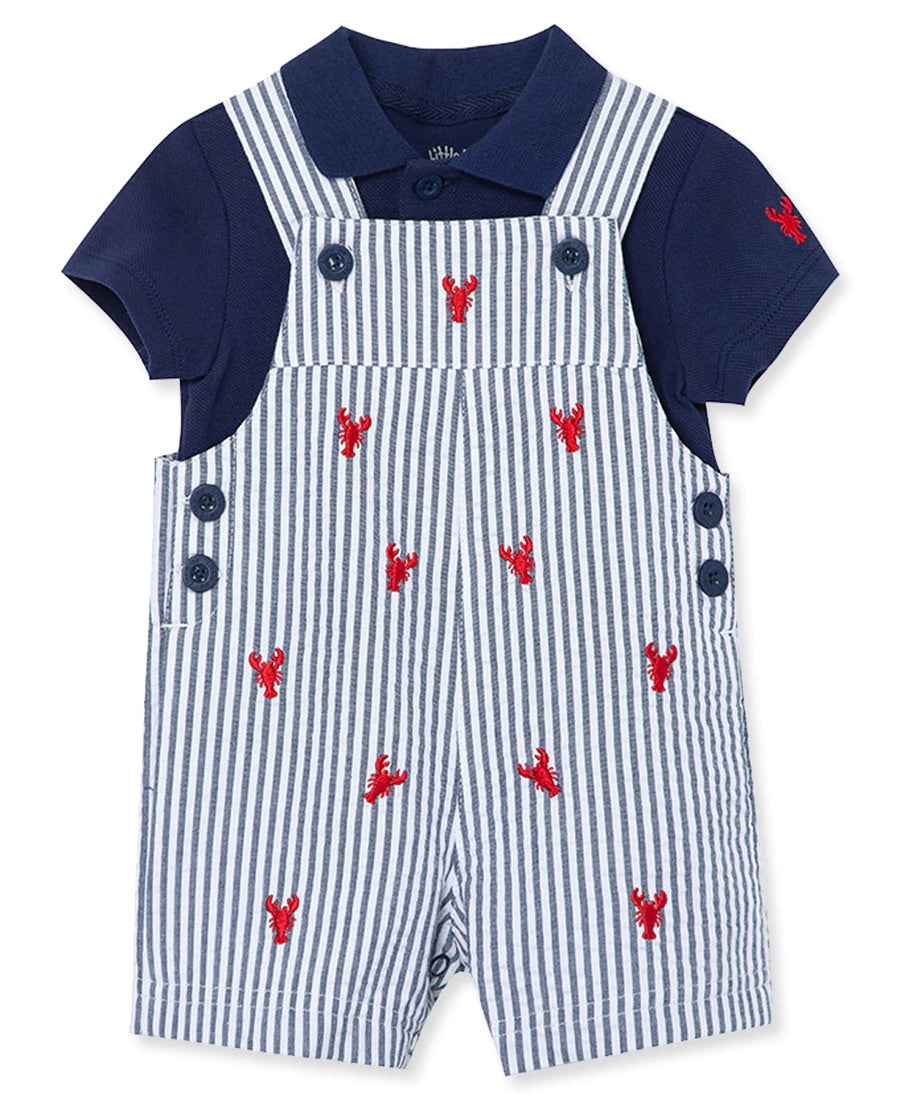 lobster infant shortall set