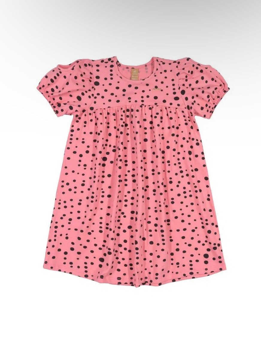 polka dots pink dress