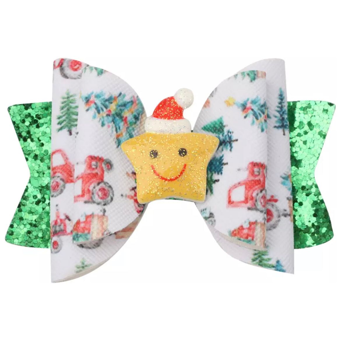 Christmas Hair Glitter Bows PEEK A BOO