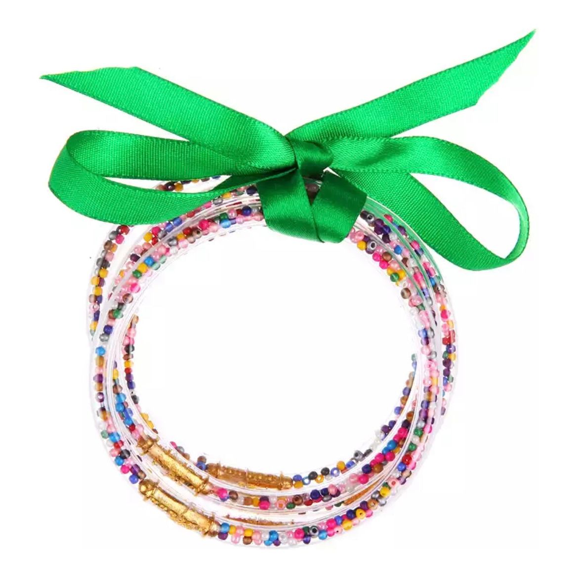Ribbon Multicolor Beads Color Bangles PEEK A BOO