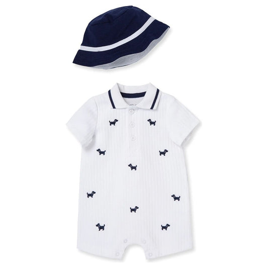 Puppies Romper & Hat PEEK A BOO