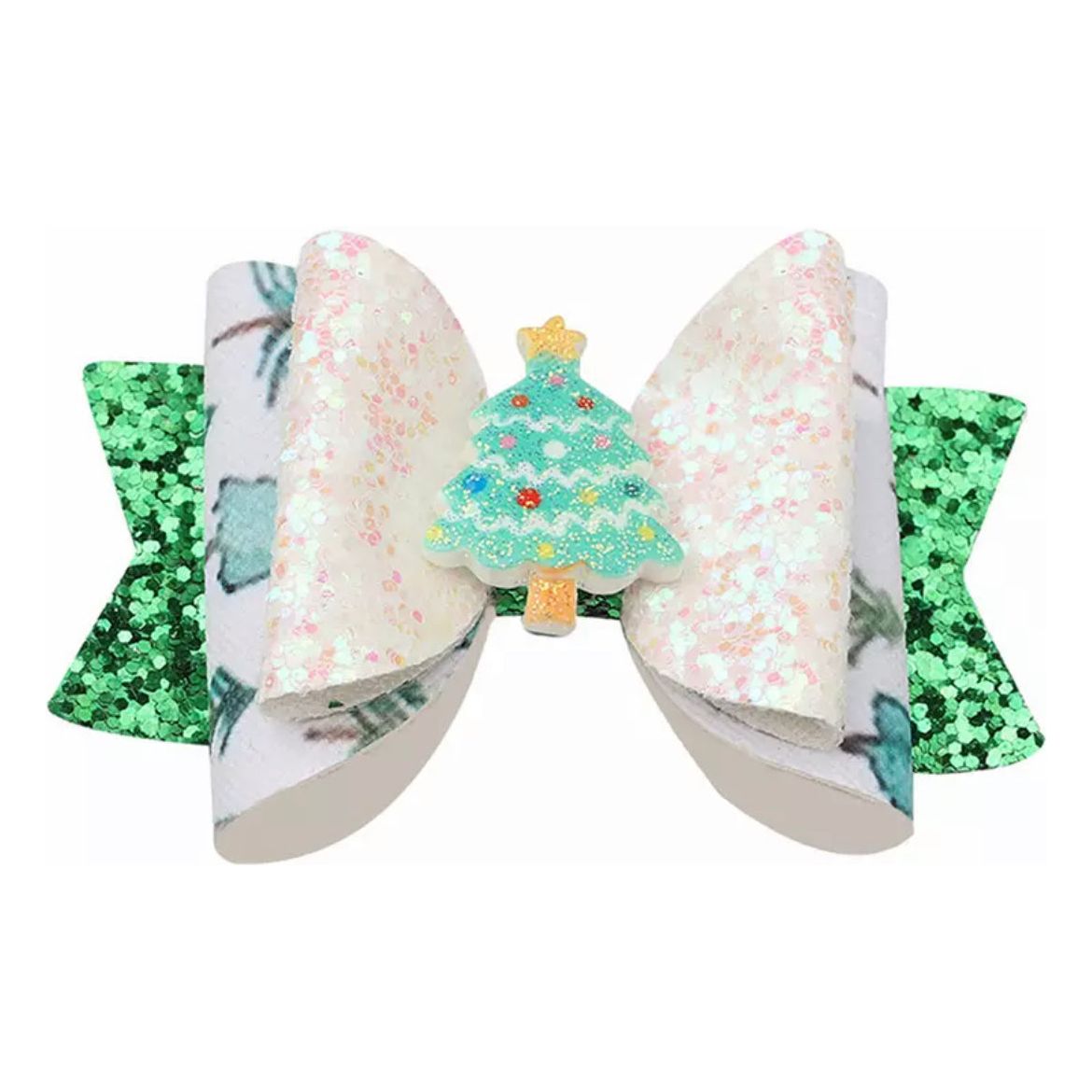 Christmas Hair Glitter Bows PEEK A BOO