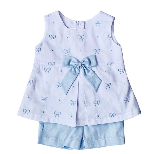 karela blue pique lyanne set